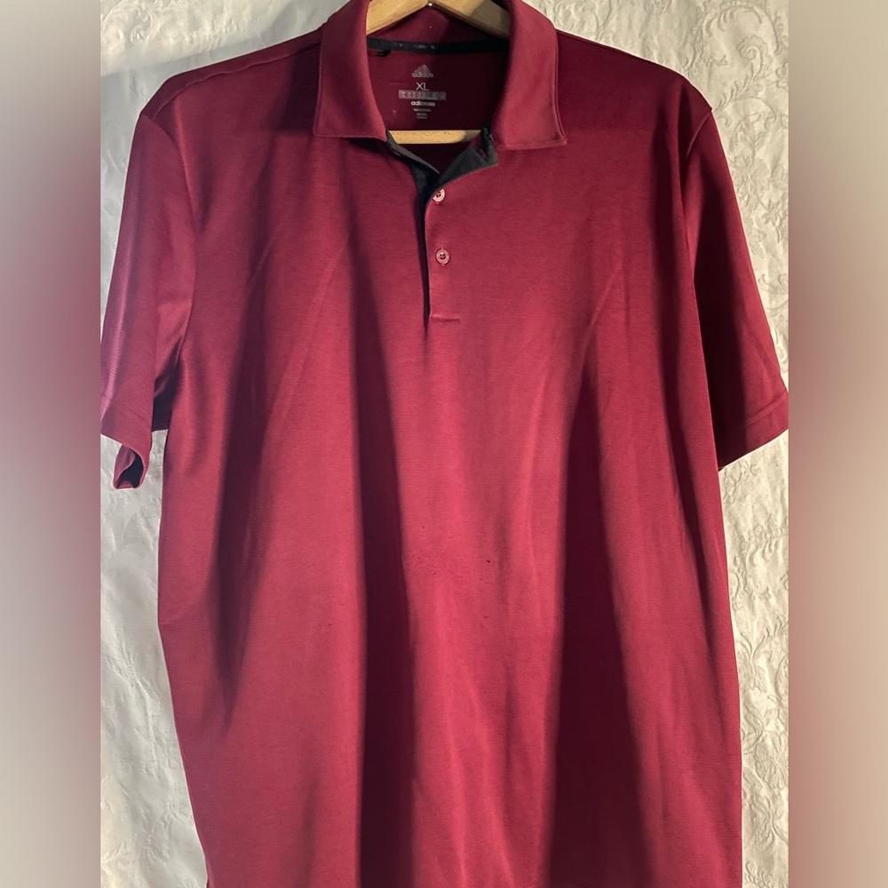Adidas Men's Polo in Rich Burgundy